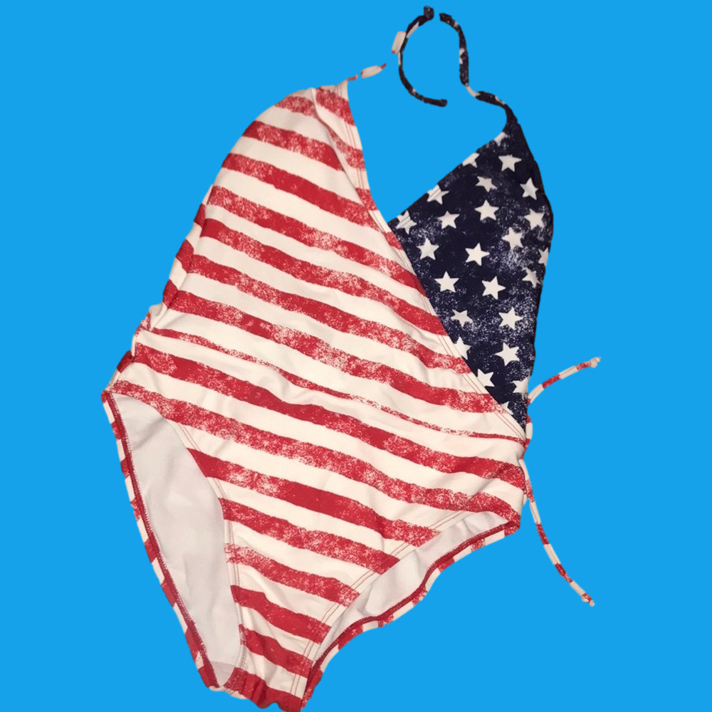 NWT American Flag swimsuit small